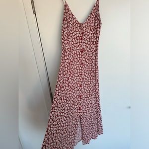 Reformation button front midi dress